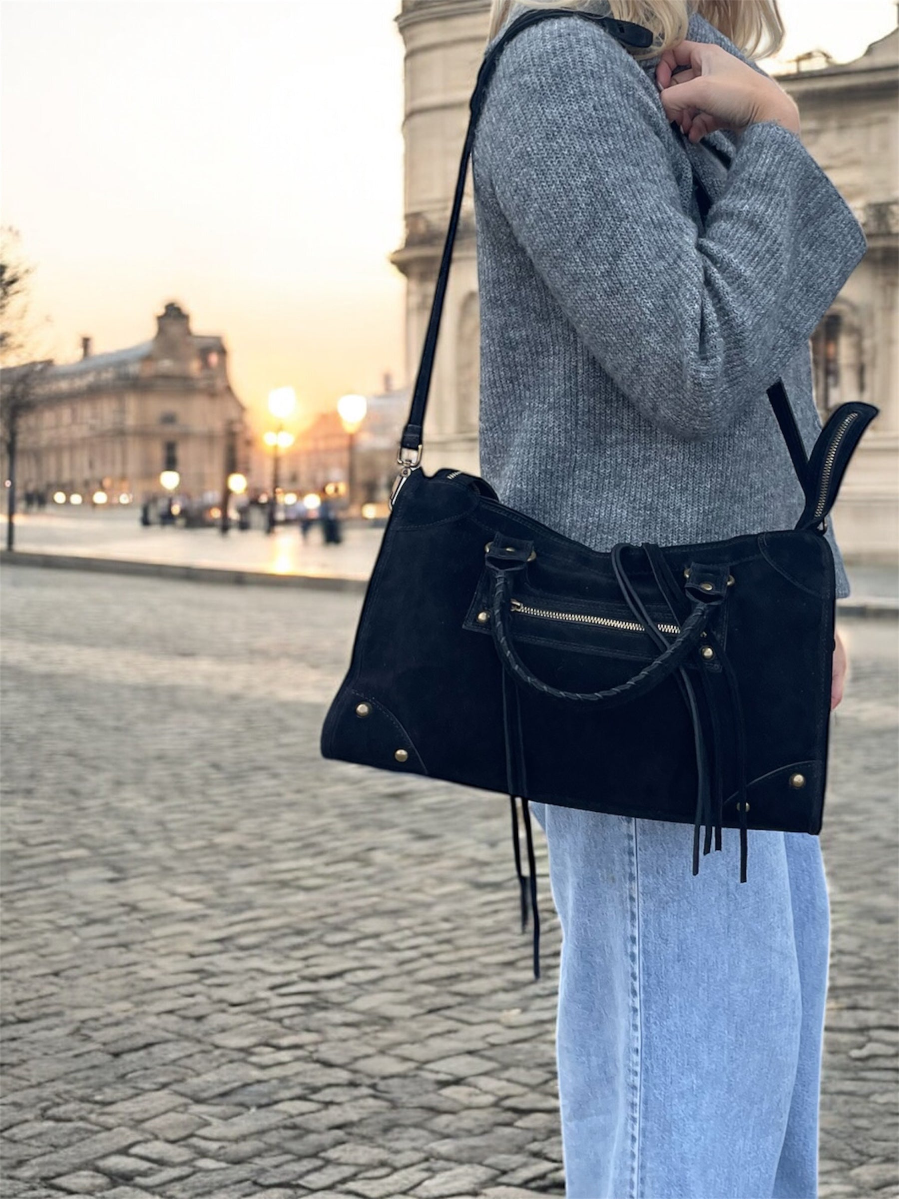 French bag black
