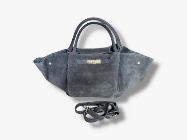 Bag suede grey ‘love’
